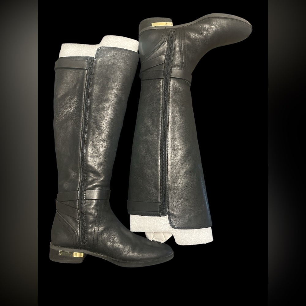 Vince Camuto Women’s Easy Rider Tall Boots Leather: BLK 8.5